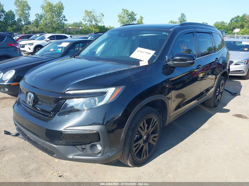 2021 Honda Pilot VIN 5FNYF6H21MB100237 IAAI salvage auction — REAR END, Salvage (Ohio), sold $7,700 on 2026-09-01 (photo 2)