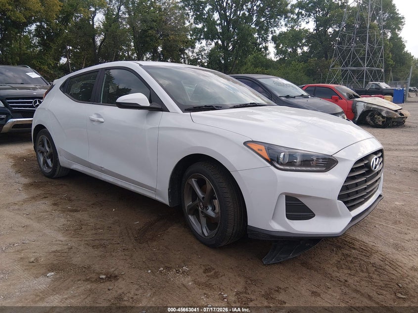 2019 Hyundai Veloster VIN KMHTG6AFXKU016728 IAAI salvage auction — NORMAL WEAR, Clear (Indiana), sold $1,325 on 2026-07-22 (photo 1)