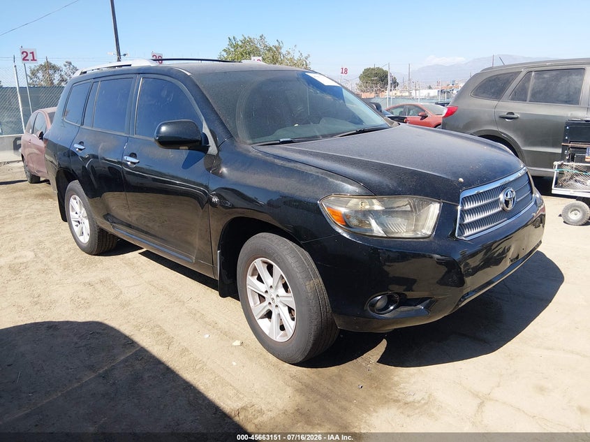 2009 Toyota Highlander hybrid VIN JTEEW44A892029659 IAAI salvage auction — UNKNOWN, Clear - Dealer Only (California), sold $525 on 2026-07-29 (photo 1)