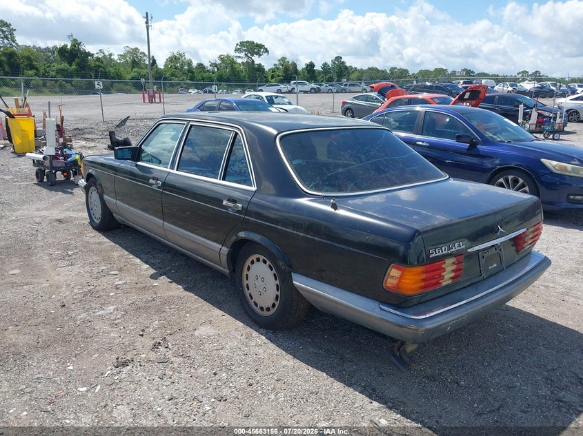 1991 Mercedes-benz 560 VIN WDBCA39EXMA602879 IAAI salvage auction — NORMAL WEAR, Clear (Florida), sold $575 on 2026-07-30 (photo 3)