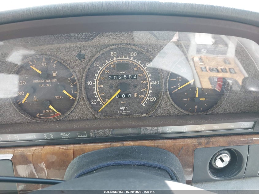1991 Mercedes-benz 560 VIN WDBCA39EXMA602879 IAAI salvage auction — NORMAL WEAR, Clear (Florida), sold $575 on 2026-07-30 (photo 7)