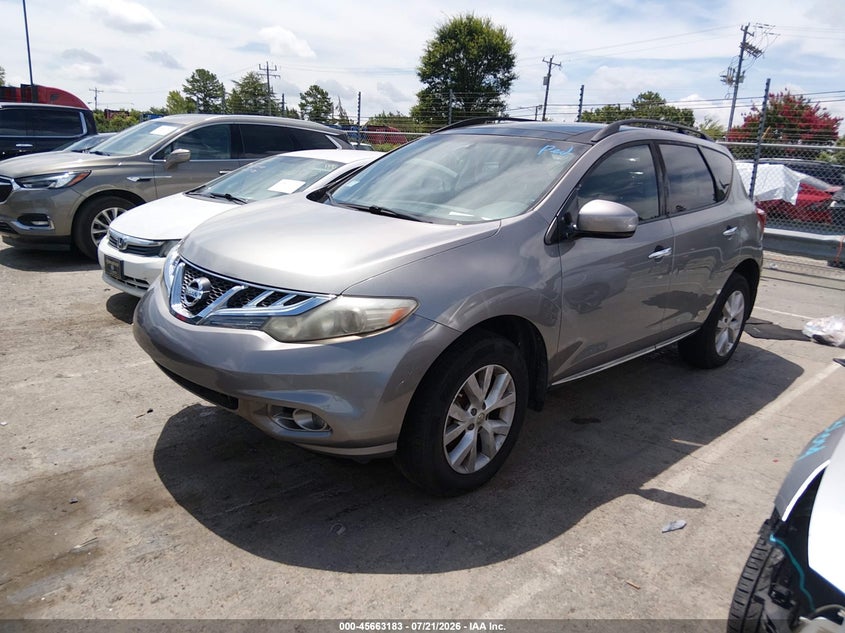 2011 Nissan Murano VIN JN8AZ1MU3BW060615 IAAI salvage auction — NORMAL WEAR, Salvage Rebuilt (North Carolina), sold $25 on 2026-07-29 (photo 2)