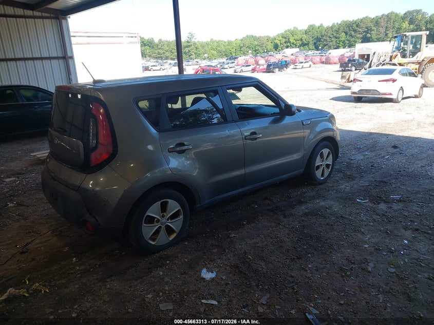 2016 Kia Soul VIN KNDJN2A29G7267415 IAAI salvage auction — ENGINE DAMAGE, Clear (Georgia), sold $275 on 2026-07-31 (photo 4)