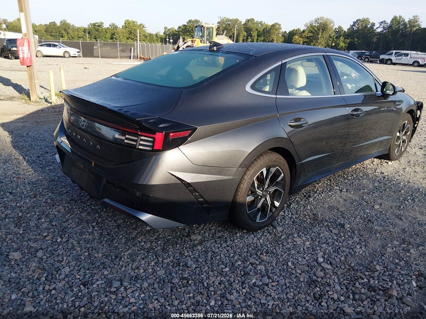 2025 Hyundai Sonata VIN KMHL64JA8SA451079 IAAI salvage auction — FRONT END, Certificate Of Destruction (Florida), sold $4,050 on 2026-07-24 (photo 4)