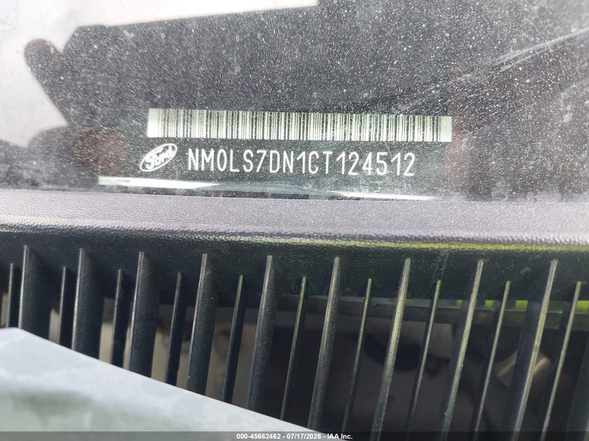 2012 Ford Transit VIN NM0LS7DN1CT124512 IAAI salvage auction — NORMAL WEAR, Original (Texas), sold $325 on 2026-07-23 (photo 9)