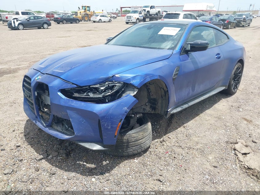 2023 BMW M4 VIN WBS43AZ06PCL38909 IAAI salvage auction — LEFT FRONT, Original (Texas), sold $2,050 on 2026-07-21 (photo 2)