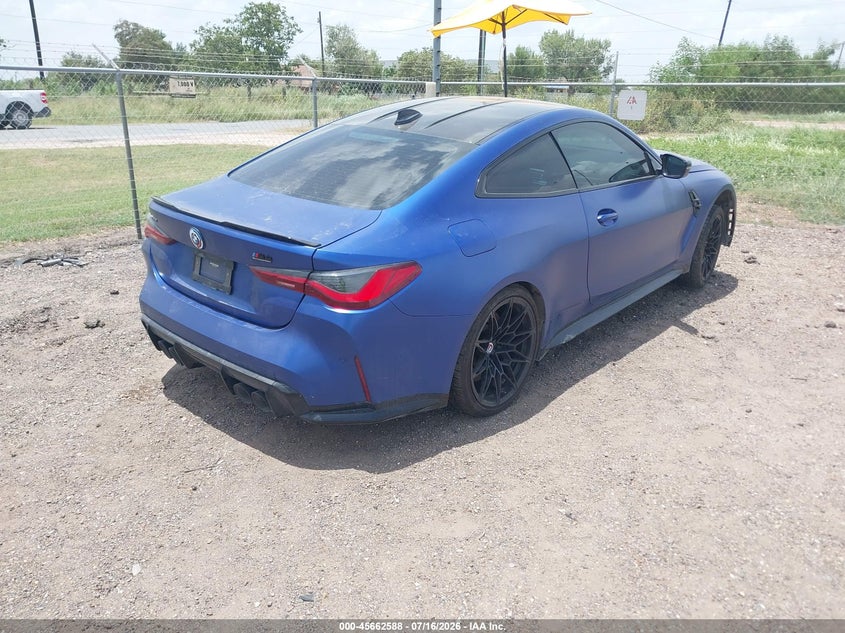 2023 BMW M4 VIN WBS43AZ06PCL38909 IAAI salvage auction — LEFT FRONT, Original (Texas), sold $2,050 on 2026-07-21 (photo 4)