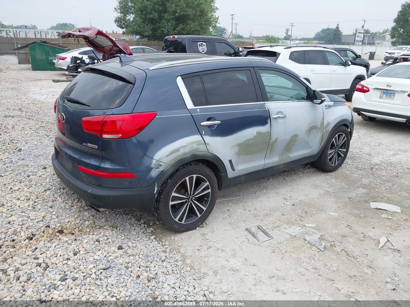 2016 Kia Sportage VIN KNDPCCA63G7806104 IAAI salvage auction — NORMAL WEAR, Clear (Indiana), sold $450 on 2026-07-28 (photo 4)