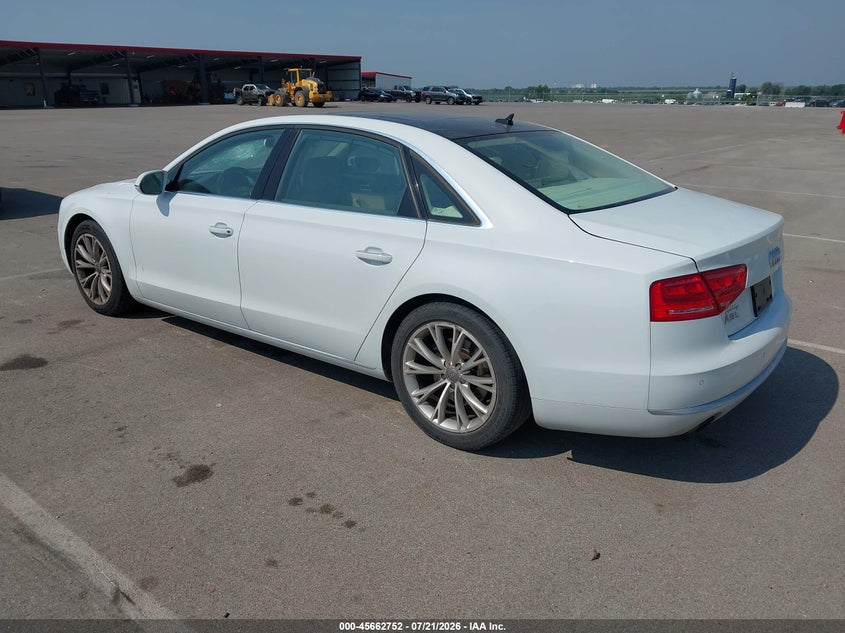 2013 Audi A8 VIN WAURGAFD7DN005611 IAAI salvage auction — HAIL, Certificate Of Title (Nebraska), sold $2,100 on 2026-08-16 (photo 3)