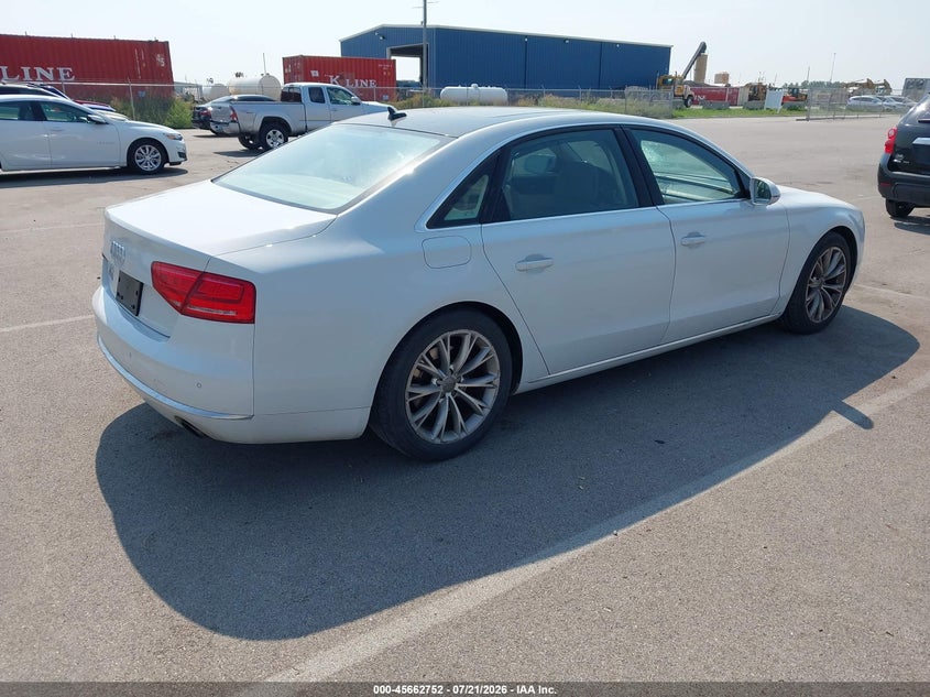 2013 Audi A8 VIN WAURGAFD7DN005611 IAAI salvage auction — HAIL, Certificate Of Title (Nebraska), sold $2,100 on 2026-08-16 (photo 4)