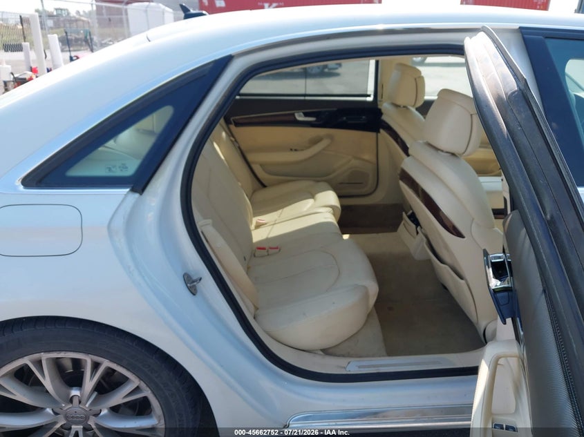 2013 Audi A8 VIN WAURGAFD7DN005611 IAAI salvage auction — HAIL, Certificate Of Title (Nebraska), sold $2,100 on 2026-08-16 (photo 8)