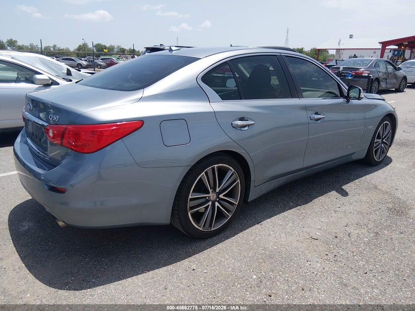 2017 Infiniti Q50 VIN JN1AV7AP1HM890042 IAAI salvage auction — NORMAL WEAR, Clear (Louisiana), sold $425 on 2026-07-29 (photo 4)