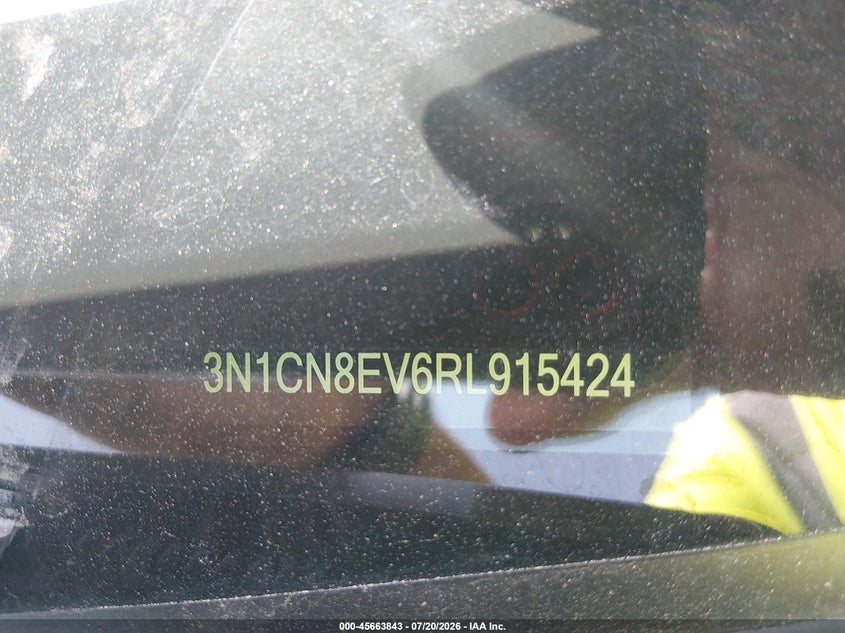 2024 Nissan Versa VIN 3N1CN8EV6RL915424 IAAI salvage auction — RIGHT SIDE, Enterprise Vehicles Clear Only (New Jersey), sold $7,600 on 2026-07-29 (photo 9)