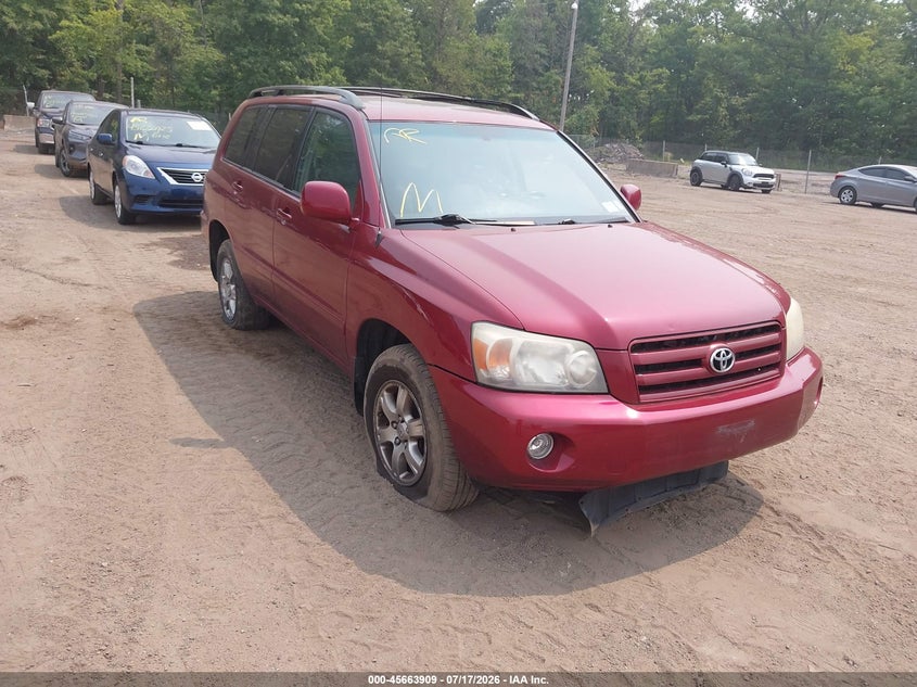 2005 Toyota Highlander VIN JTEEP21A350094852 IAAI salvage auction — NORMAL WEAR, Clear (New York), sold $925 on 2026-07-29 (photo 1)