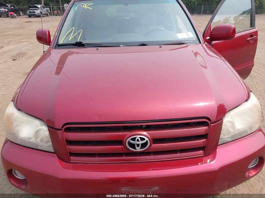 2005 Toyota Highlander VIN JTEEP21A350094852 IAAI salvage auction — NORMAL WEAR, Clear (New York), sold $925 on 2026-07-29 (photo 6)