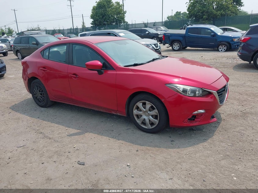 2014 Mazda 3 VIN JM1BM1U70E1166532 IAAI salvage auction — NORMAL WEAR, Clear (Pennsylvania), sold $25 on 2026-07-24 (photo 1)