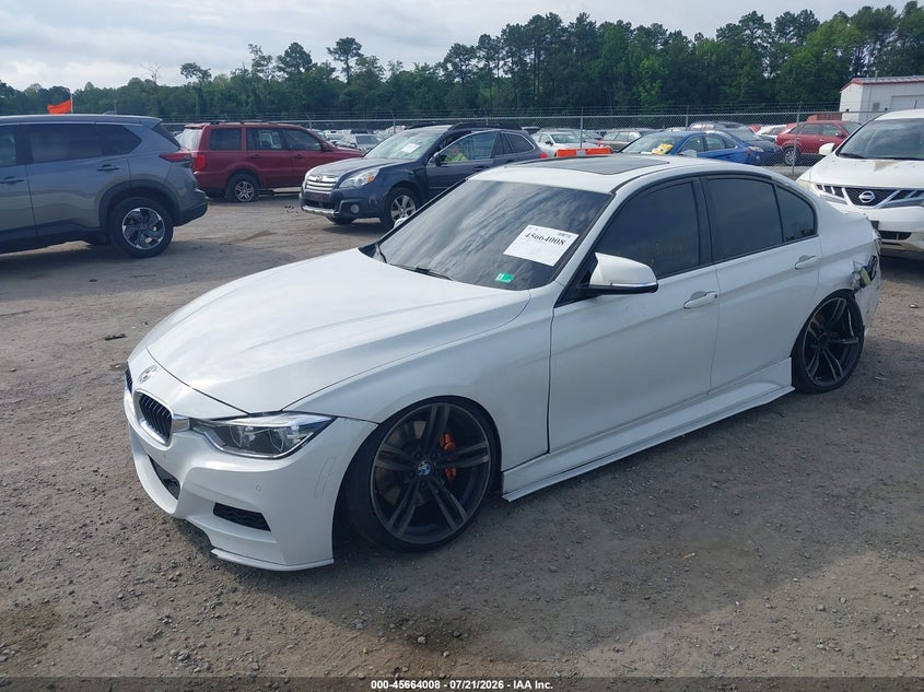 2014 BMW 3er VIN WBA3A9C52EF479612 IAAI salvage auction — FRONT & REAR, Salvage (Virginia), sold $4,000 on 2026-08-19 (photo 2)