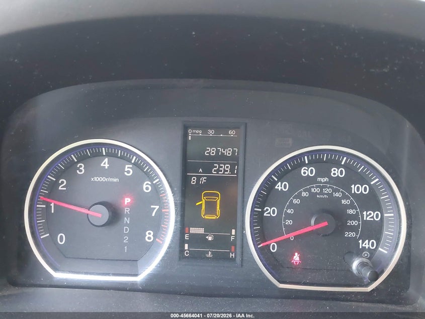 2009 Honda Cr-v VIN JHLRE385X9C011564 IAAI salvage auction — NORMAL WEAR, Clear (California), sold $1,550 on 2026-07-30 (photo 7)