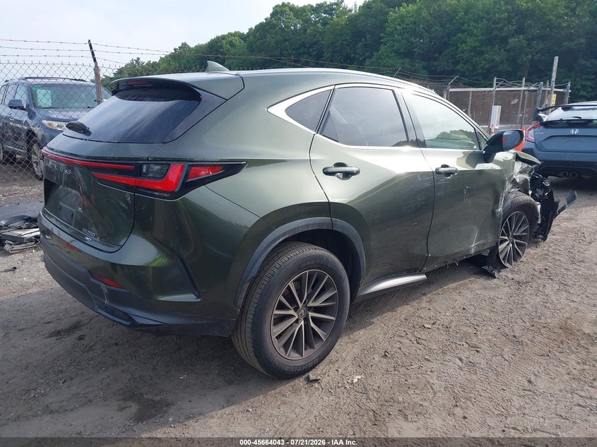 2022 Lexus Nx VIN JTJADCEZ6N2000532 IAAI salvage auction — FRONT END, Salvage (Massachusetts), sold $9,500 on 2026-08-29 (photo 4)