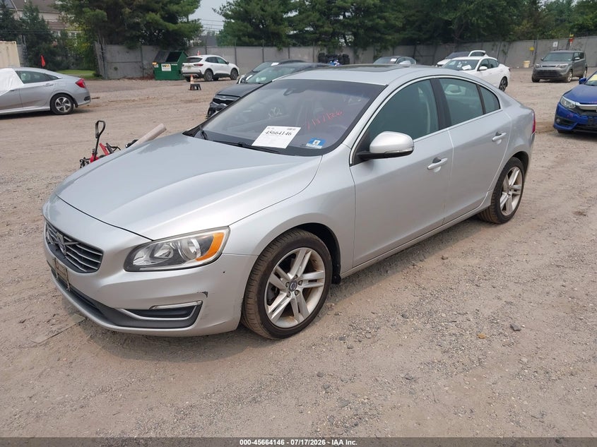 2015 Volvo S60 VIN YV126MFB4F1305070 IAAI salvage auction — FRONT END, Salvage Title, sold $1,500 on 2026-08-15 (photo 2)