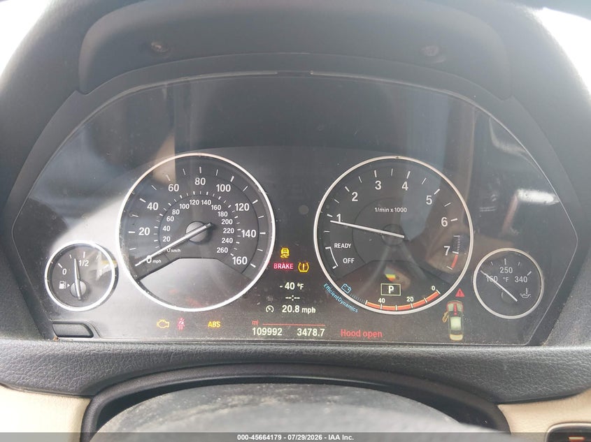 2014 BMW 3er VIN WBA3B5C55EP543710 IAAI salvage auction — RIGHT FRONT, Salvage (Idaho), sold $950 on 2026-08-11 (photo 7)