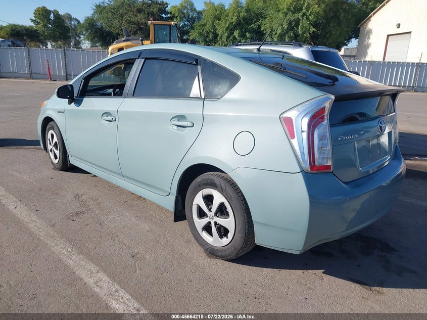 2013 Toyota Prius VIN JTDKN3DU5D1723965 IAAI salvage auction — NORMAL WEAR, Clear - Dealer Only (California), sold $925 on 2026-07-28 (photo 3)