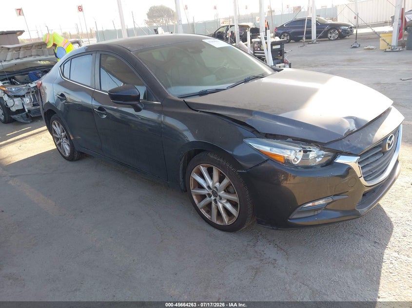 2017 Mazda 3 VIN 3MZBN1V74HM150320 IAAI salvage auction — FRONT & REAR, Salvage Title, sold $2,950 on 2026-08-01 (photo 1)