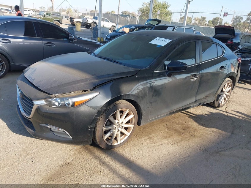 2017 Mazda 3 VIN 3MZBN1V74HM150320 IAAI salvage auction — FRONT & REAR, Salvage Title, sold $2,950 on 2026-08-01 (photo 2)
