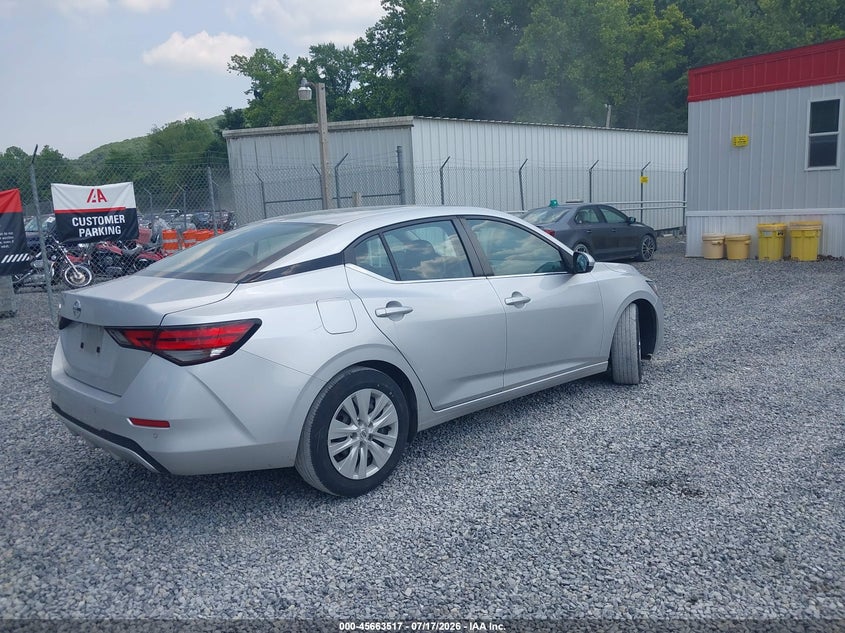 2022 Nissan Sentra VIN 3N1AB8BVXNY293072 IAAI salvage auction — NORMAL WEAR, SF97 (Virginia), sold $11,400 on 2026-08-19 (photo 4)