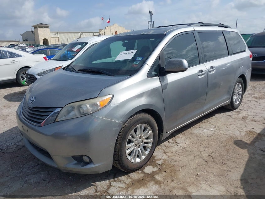 2011 Toyota Sienna VIN 5TDYK3DC0BS102112 IAAI salvage auction — REAR END, Original (Texas), sold $1,400 on 2026-07-29 (photo 2)
