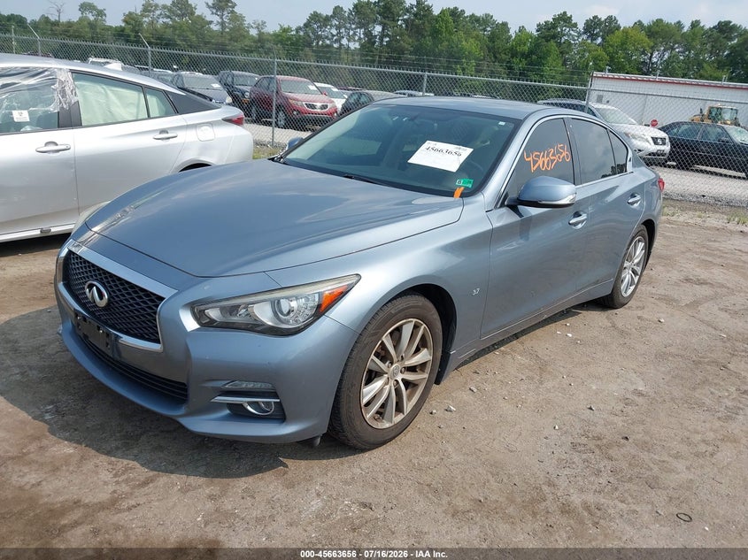 2015 Infiniti Q50 VIN JN1BV7AR1FM396833 IAAI salvage auction — NORMAL WEAR, Clear (Virginia), sold $2,150 on 2026-07-24 (photo 2)