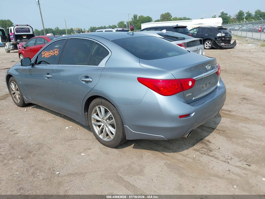 2015 Infiniti Q50 VIN JN1BV7AR1FM396833 IAAI salvage auction — NORMAL WEAR, Clear (Virginia), sold $2,150 on 2026-07-24 (photo 3)
