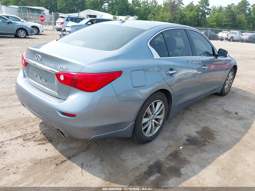 2015 Infiniti Q50 VIN JN1BV7AR1FM396833 IAAI salvage auction — NORMAL WEAR, Clear (Virginia), sold $2,150 on 2026-07-24 (photo 4)