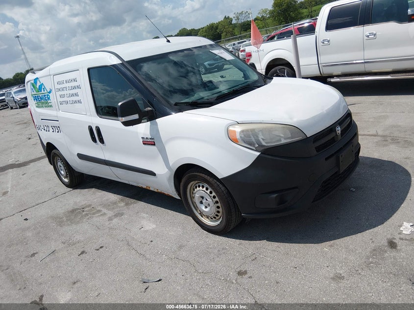 2016 Ram Promaster city VIN ZFBERFAT6G6C49990 IAAI salvage auction — ROOF, Salvage Title, sold $475 on 2026-08-18 (photo 1)