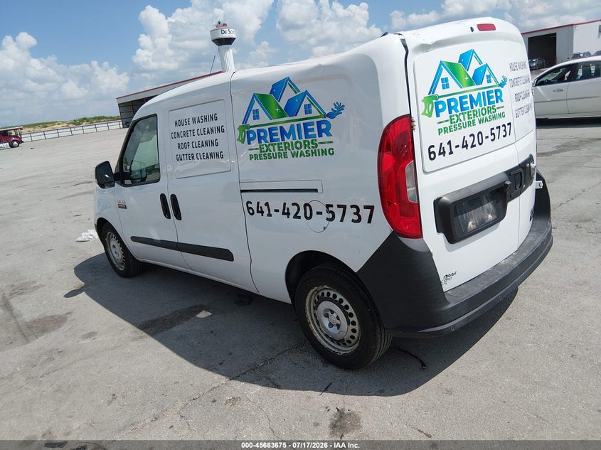 2016 Ram Promaster city VIN ZFBERFAT6G6C49990 IAAI salvage auction — ROOF, Salvage Title, sold $475 on 2026-08-18 (photo 3)