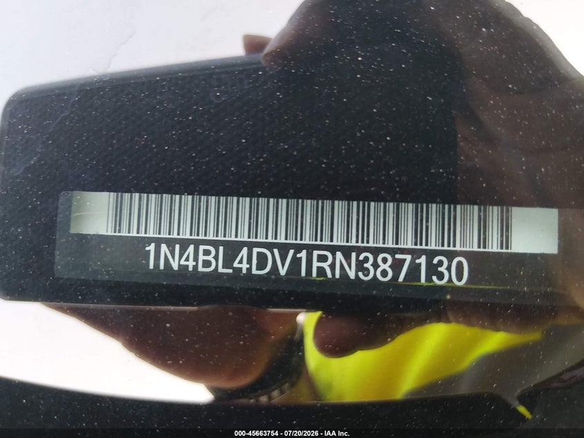 2024 Nissan Altima VIN 1N4BL4DV1RN387130 IAAI salvage auction — REAR END, Enterprise Vehicles Clear Only (Texas), sold $10,800 on 2026-07-29 (photo 9)
