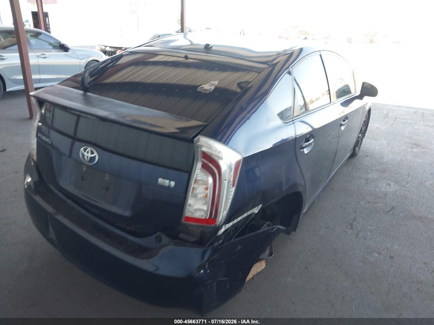 2015 Toyota Prius VIN JTDKN3DU0F0478324 IAAI salvage auction — RIGHT REAR, Salvage (California), sold $2,050 on 2026-07-30 (photo 4)