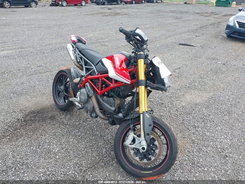 2019 Ducati Hypermotard VIN ZDMBAJDT2KB001128 IAAI salvage auction — ALL OVER, Salvage Title, sold $2,000 on 2026-09-16 (photo 1)