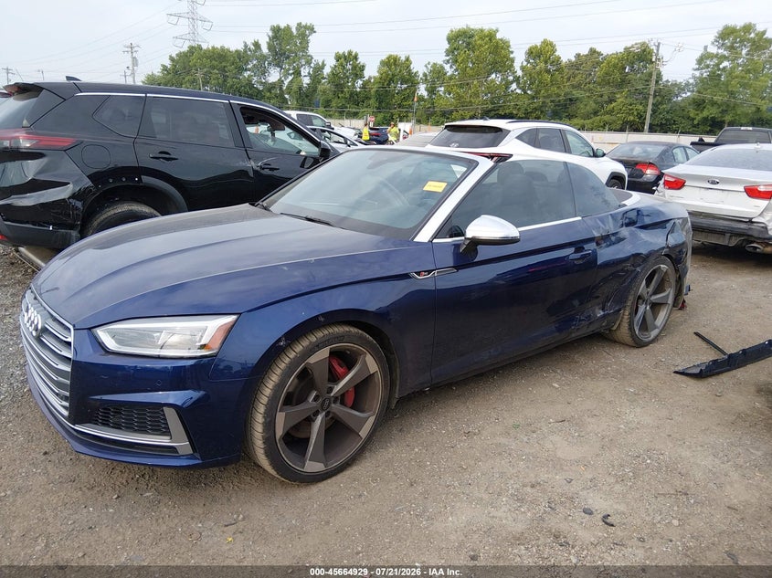 2019 Audi S5 VIN WAUY4GF5XKN006894 IAAI salvage auction — SIDE, Salvage Title, sold $10,200 on 2026-08-27 (photo 2)