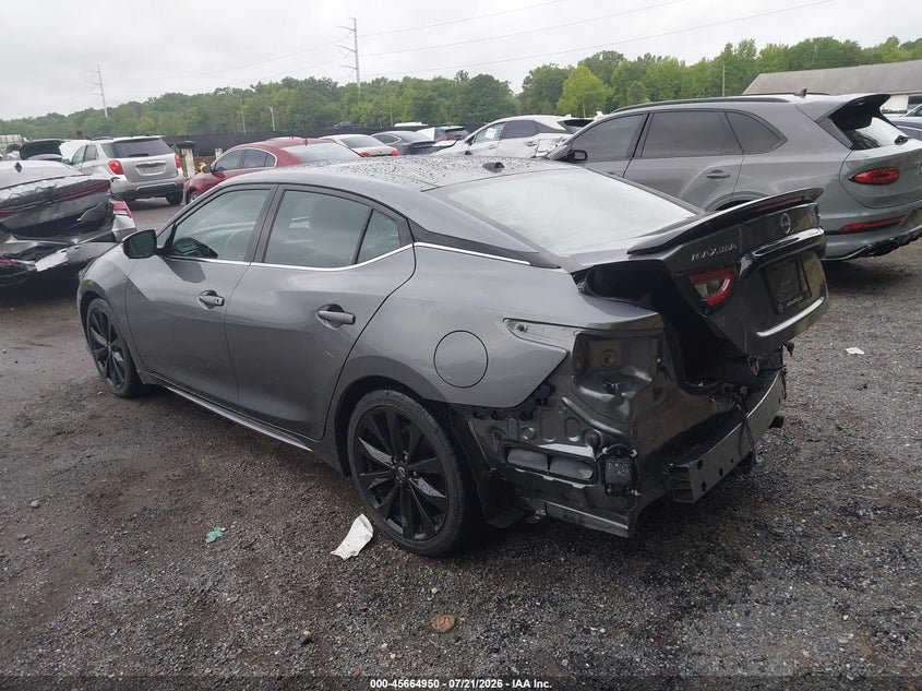 2023 Nissan Maxima VIN 1N4AA6EV6PC507394 IAAI salvage auction — REAR END, Salvage Title, sold $7,100 on 2026-08-09 (photo 3)