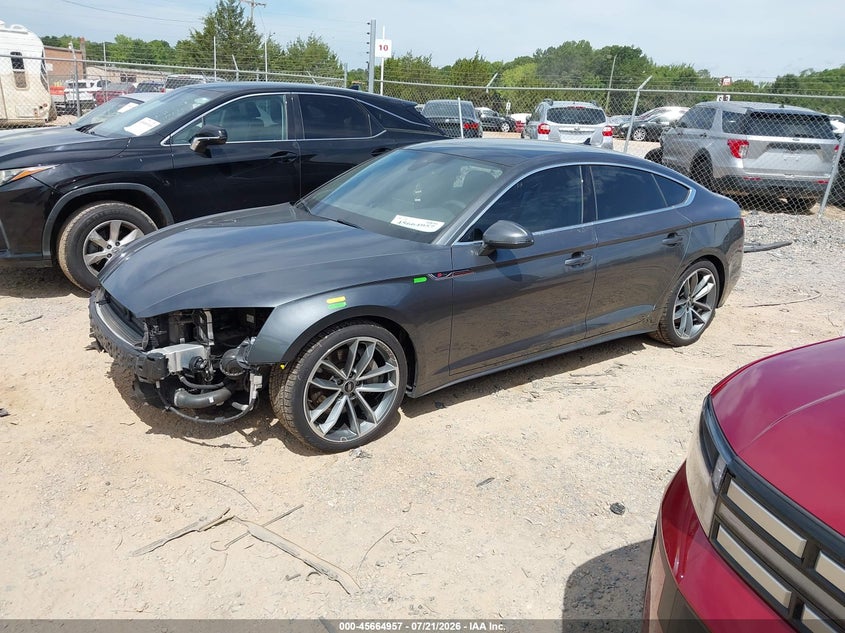 2021 Audi A5 VIN WAUFACF58MA049259 IAAI salvage auction — FRONT END, Salvage Title, sold $10,750 on 2026-08-24 (photo 2)