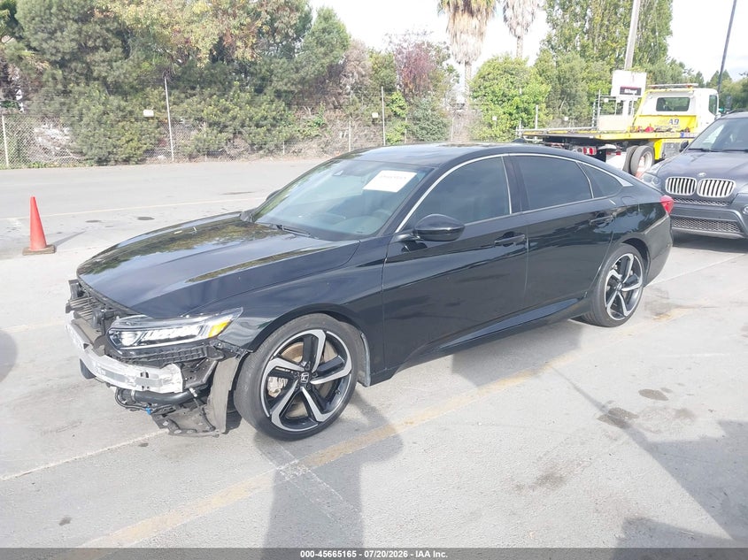 2019 Honda Accord VIN 1HGCV1F33KA085372 IAAI salvage auction — FRONT END, Salvage (California), sold $7,350 on 2026-07-27 (photo 2)