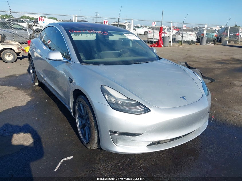 2018 Tesla Model 3 VIN 5YJ3E1EA7JF011649 IAAI salvage auction — FRONT END, Salvage (California), sold $2,850 on 2026-07-29 (photo 1)