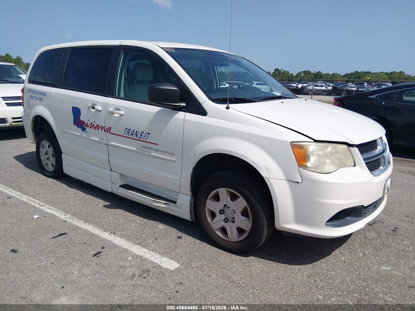 2012 Dodge Caravan VIN 2C4RDGBG1CR180730 IAAI salvage auction — NORMAL WEAR, Clear (Louisiana), sold $9,300 on 2026-07-29 (photo 1)