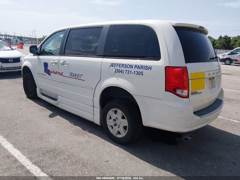 2012 Dodge Caravan VIN 2C4RDGBG1CR180730 IAAI salvage auction — NORMAL WEAR, Clear (Louisiana), sold $9,300 on 2026-07-29 (photo 3)