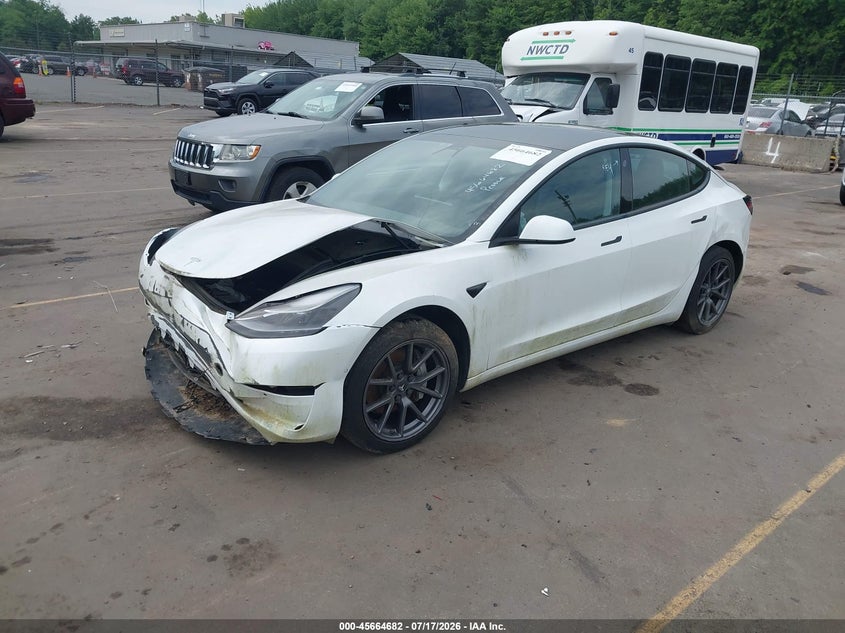 2021 Tesla Model 3 VIN 5YJ3E1EA0MF029222 IAAI salvage auction — NORMAL WEAR, Clear (Connecticut), sold $3,225 on 2026-07-30 (photo 2)