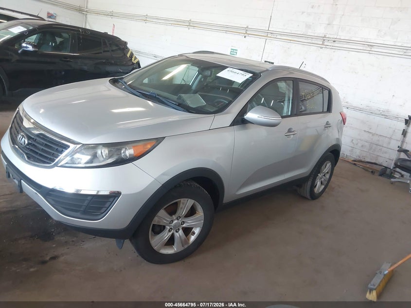 2013 Kia Sportage VIN KNDPB3A20D7358089 IAAI salvage auction — NORMAL WEAR, Salvage Title, sold $1,400 on 2026-07-29 (photo 2)