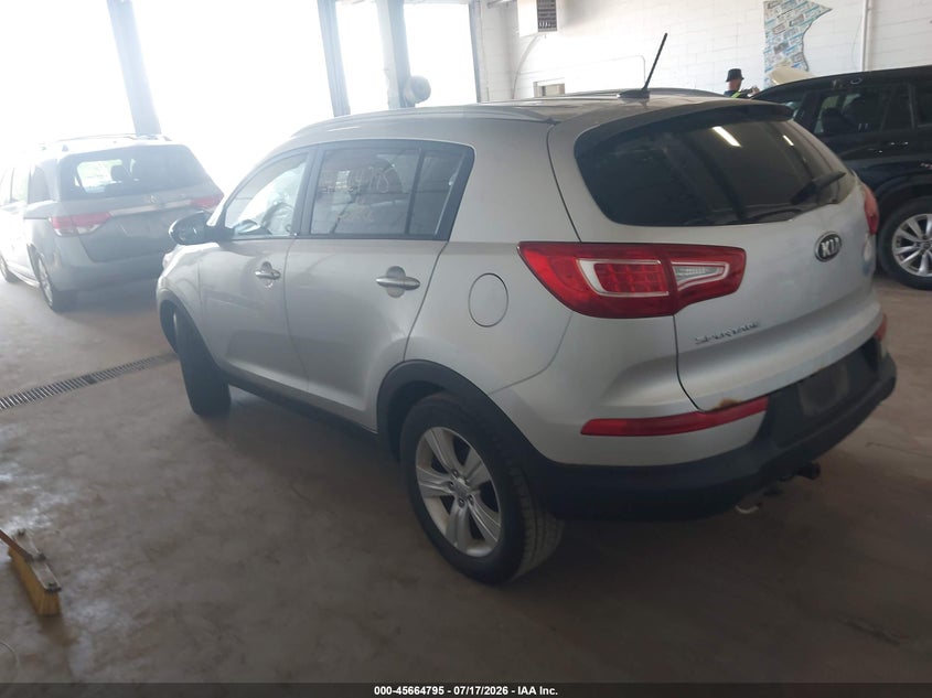 2013 Kia Sportage VIN KNDPB3A20D7358089 IAAI salvage auction — NORMAL WEAR, Salvage Title, sold $1,400 on 2026-07-29 (photo 3)