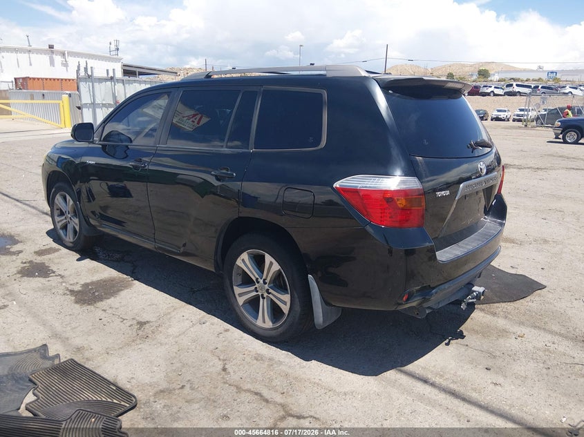 2009 Toyota Highlander VIN JTEES43A992116466 IAAI salvage auction — NORMAL WEAR, Clear (New Mexico), sold $250 on 2026-07-29 (photo 3)