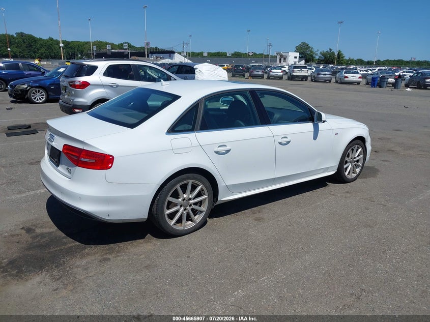 2015 Audi A4 VIN WAUFFAFL4FN007204 IAAI salvage auction — NORMAL WEAR, Clear (New Jersey), sold $575 on 2026-07-27 (photo 4)